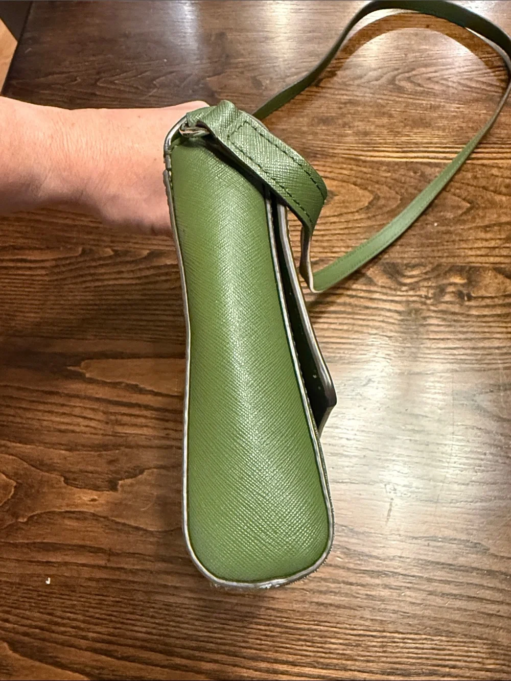 kate spade olive green leather crossbody